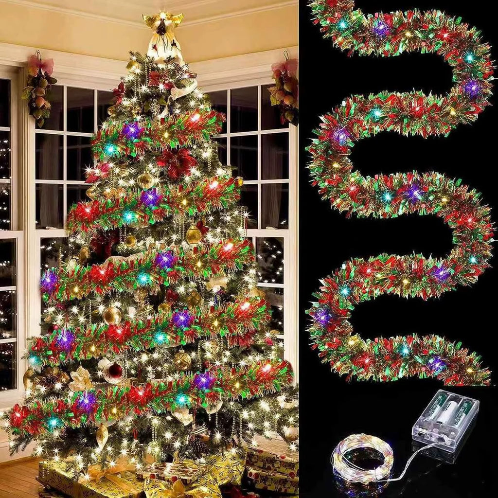 Christmas Tinsel Garland Metallic